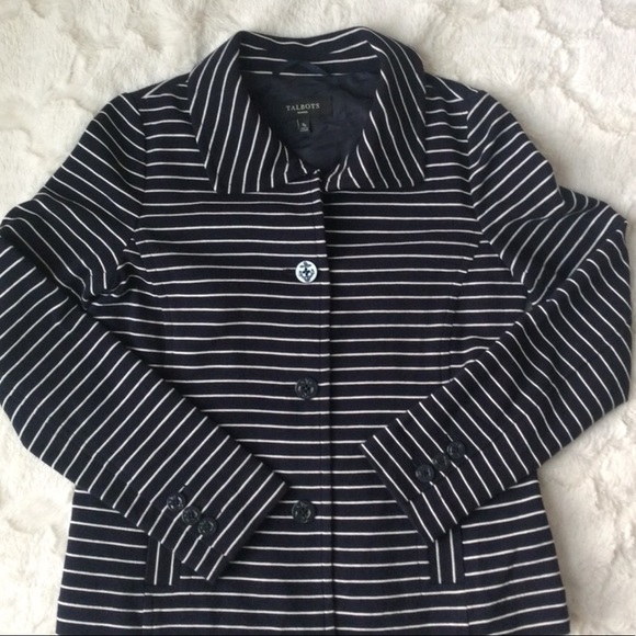 Talbots Jackets & Blazers - Talbots Cotton Striped Pea Coat 🐳⚓️🚢